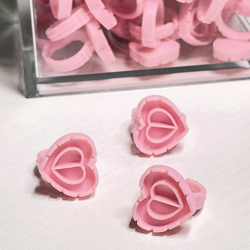 Heart Glue Rings